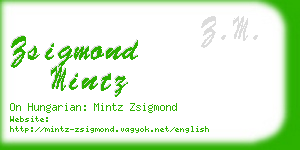 zsigmond mintz business card